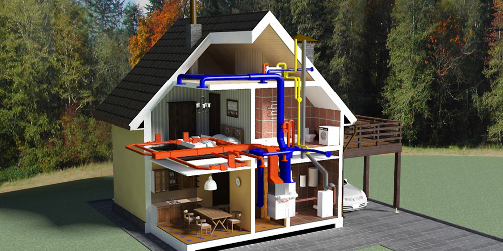 Монтаж систем вентиляции и кондиционирования в домах